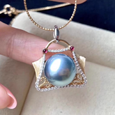 S925 pure silver brushed craft retro design pendant(without pearl)